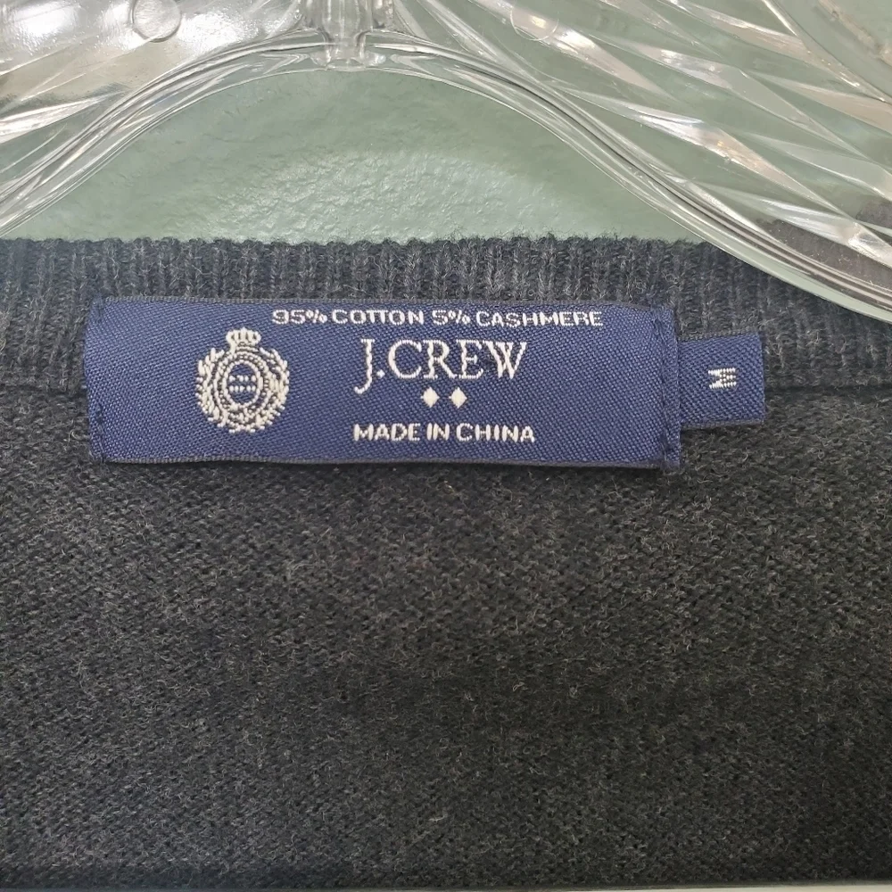 J.Crew‎ Vneck Sweater 5%Cashmere Preppy Business Casual Size Medium
